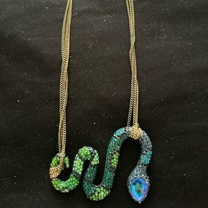 Betsy Johnson Snake Shaped Necklace